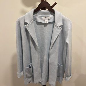 Magaschoni Open Cardigan Light Blue Sweater, US Size S